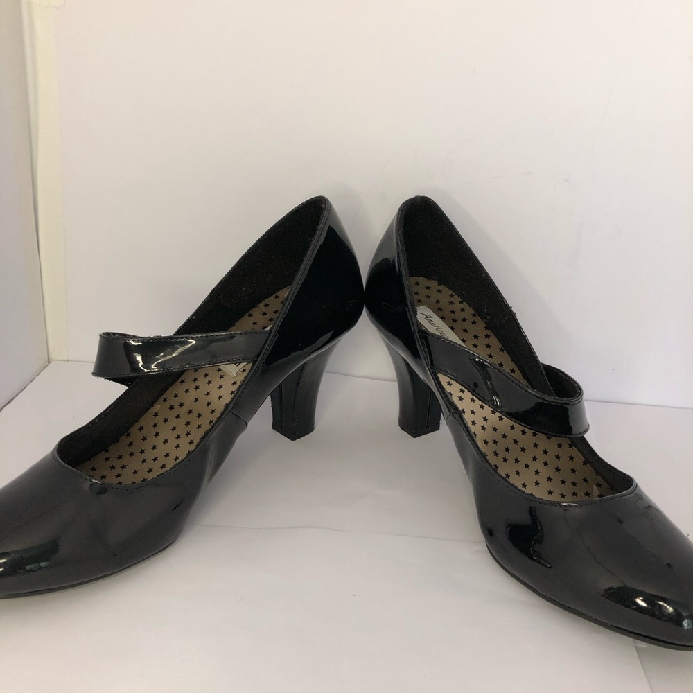 American Eagle Outfitter Black Patent Mary Jane Heels 10 Whimsigoth Classic - Picture 4 of 12